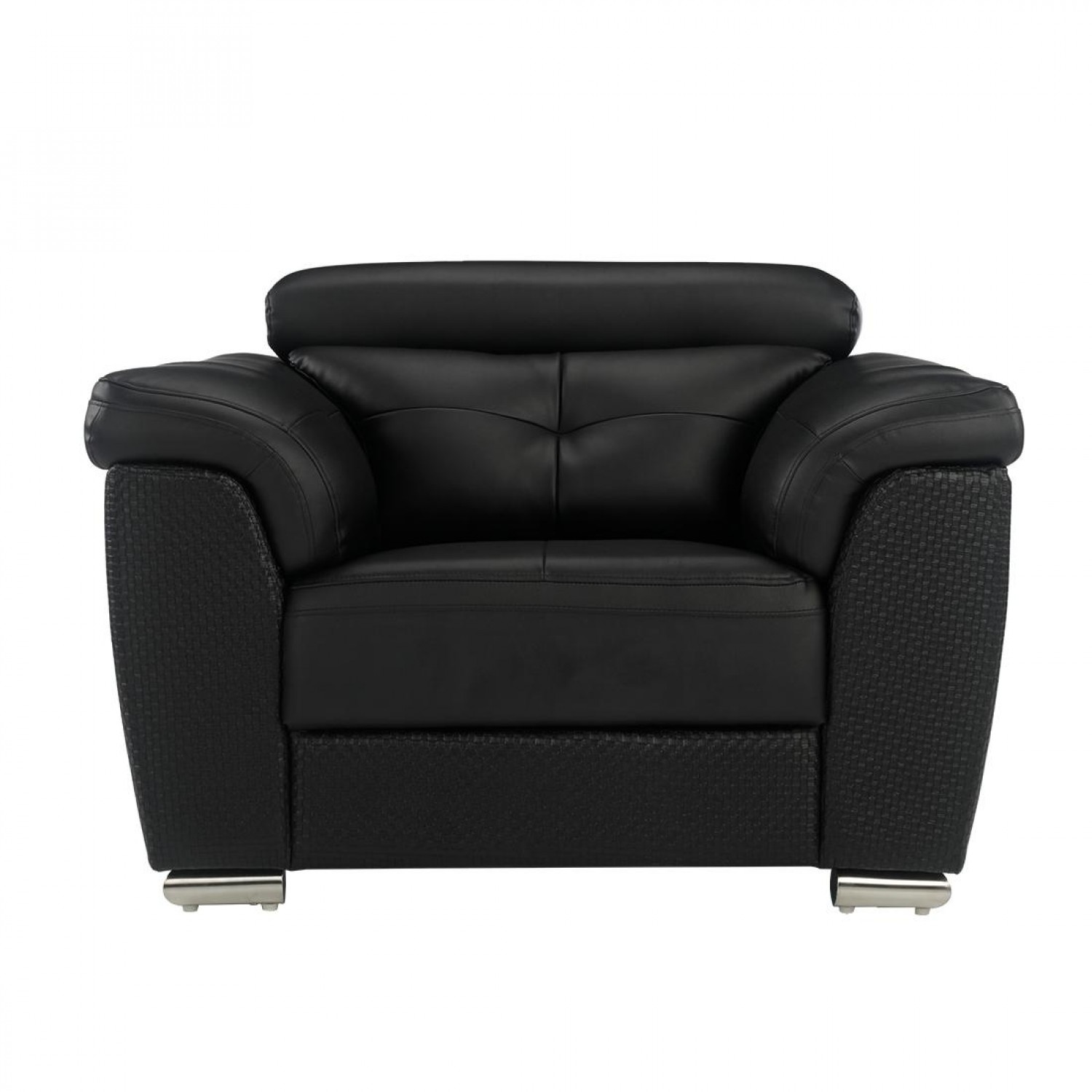 Wood Secrets Leatherette Single Seater Sofa
