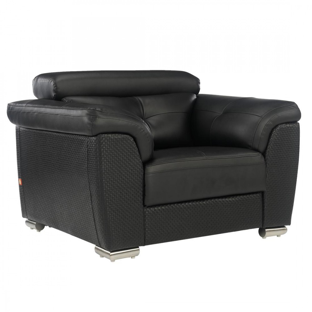 Wood Secrets Leatherette Single Seater Sofa