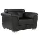 Wood Secrets Leatherette Single Seater Sofa