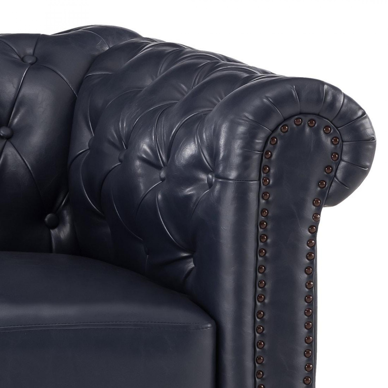 Wood Secrets Leatherette Single Seater Sofa